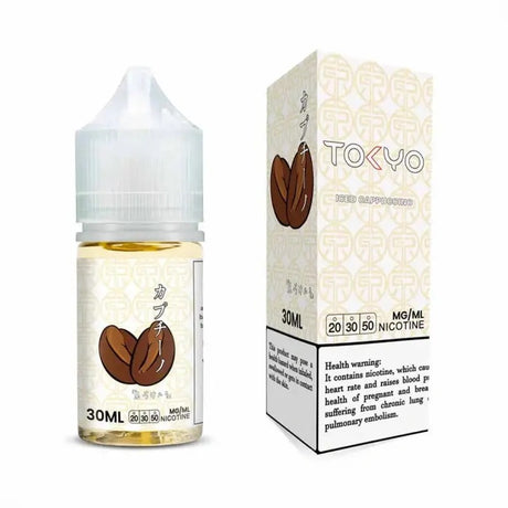 Tokyo Cappuccino 50mg Nic Salt 30ml – creamy espresso coffee
flavored e-liquid