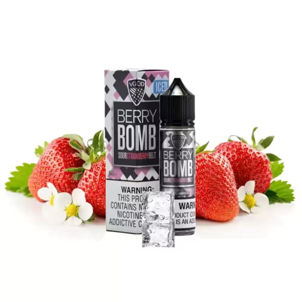 V GOD - SALTNICLABS BERRY BOMB SOUR STRAWBERRY ICED