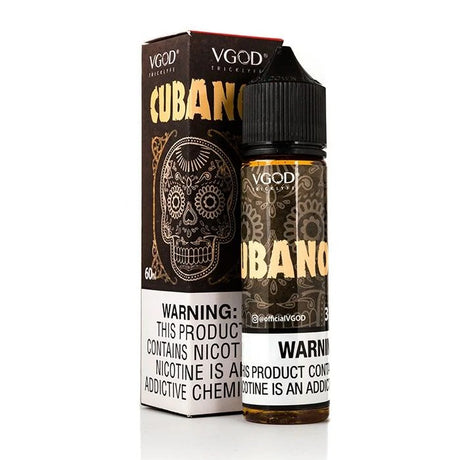 Bottle of VGOD Cubano 60ml e-liquid (3mg) – rich creamy cigar
flavor vape juice