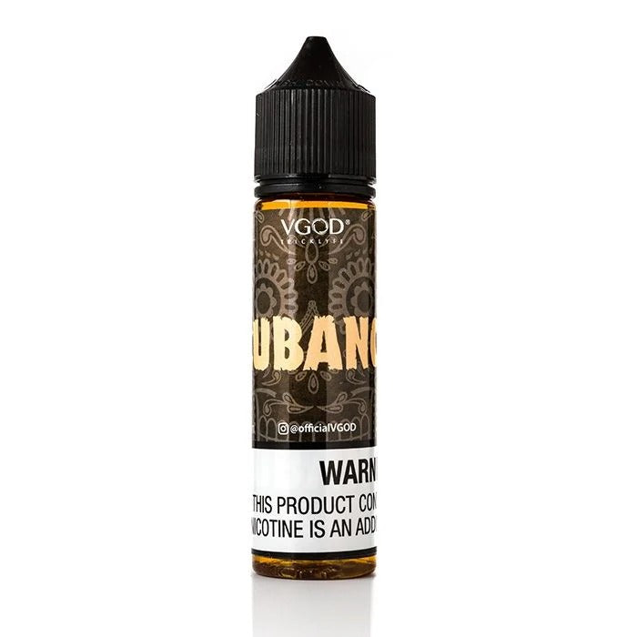 Bottle of VGOD Cubano 60ml e-liquid (3mg) – rich creamy cigar
flavor vape juice