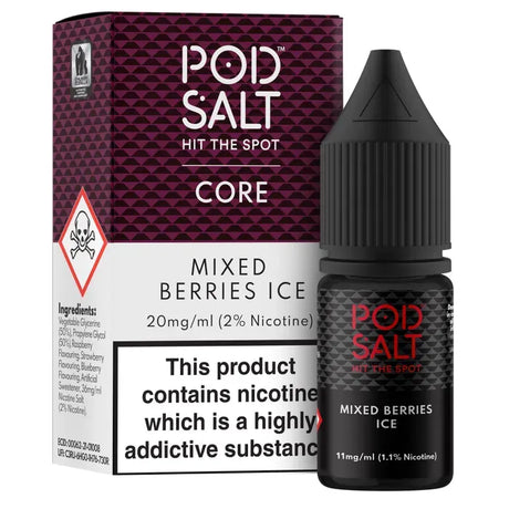  Pod Salt Mixed Berries Ice 20mg Nic Salt – blend of berries with
icy menthol e-liquid