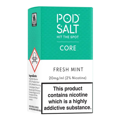  Pod Salt Fresh Mint 20mg Nic Salt 30ml – pure refreshing mint
flavored e-liquid