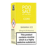 Pod Salt Banana Ice 20mg Nic Salt E-Liquid – banana popsicle
flavor with menthol coolness