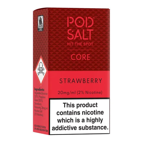  Pod Salt Strawberry 20mg Nic Salt 30ml – pure ripe strawberry
flavored e-liquid