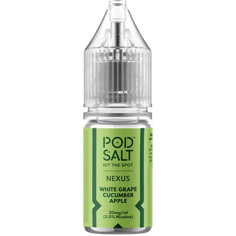 Pod Salt Nexus White Grape Cucumber Apple 20mg – nic salt eliquid with grape, apple, and cucumber flavor