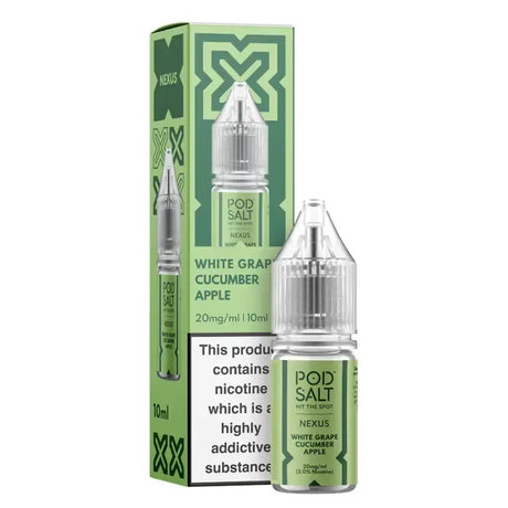 Pod Salt Nexus White Grape Cucumber Apple 20mg – nic salt eliquid with grape, apple, and cucumber flavor